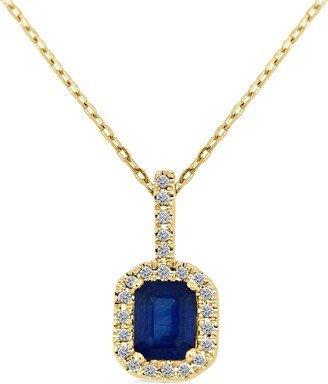 Sabrina Designs 14K 0.71 Ct. Tw. Diamond & Sapphire Octagon Pendant