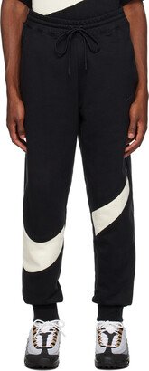 Black Swoosh Sweatpants