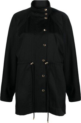 Drawstring-Waist Cotton Parka