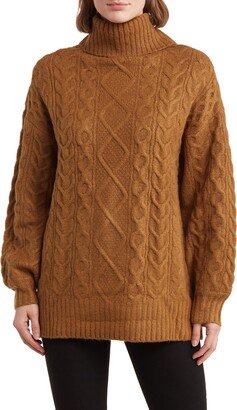 RDI Cable Stitch Turtleneck Sweater