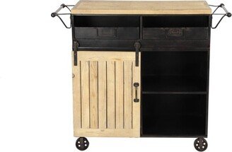 Industrial Rolling Cart Black - Olivia & May