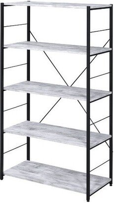 IGEMAN Tesadea Bookshelf, Antique White & Black Finish