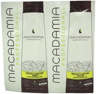 Macadamia U-HC-10688 2 x 0.34 oz Unisex Professional Weightless Moisture Shampoo & Conditioner