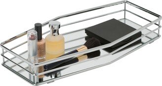 Double Rail Vanity Mirror Tray 14x7 - Chrome