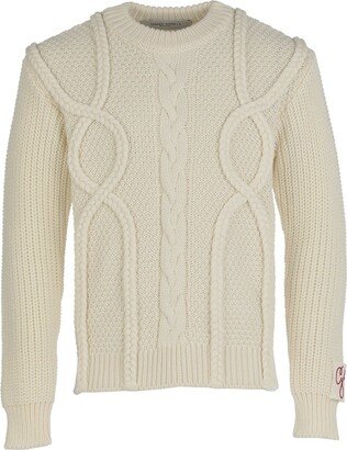 Ribbed Knitted Crewneck Jumper