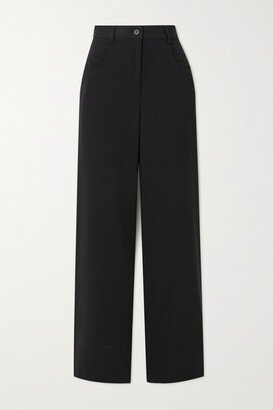 Net Sustain Wool-blend Crepe Straight-leg Pants - Black