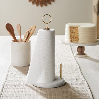 Hampton Marble & Wood Paper Towel Holder