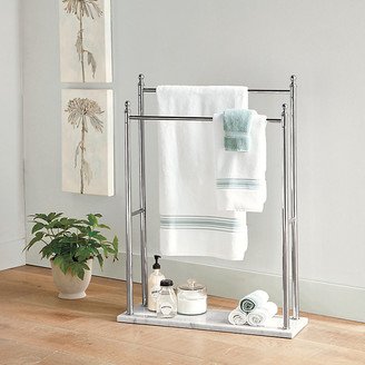 Marble Floor 2-Tier Towel Holder