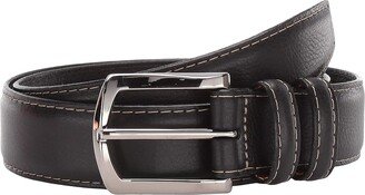 35 mm Italian Glazed Milled Calf (Black) Men's Belts