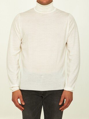 Cream Merino Wool Turtleneck