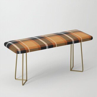 Orange + Black Plaid Benches