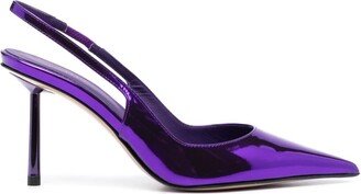 Bella 80mm slingback leather pumps