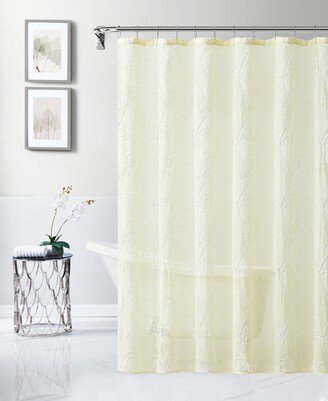 Stella Chenille Embroidered Shower Curtain, 72