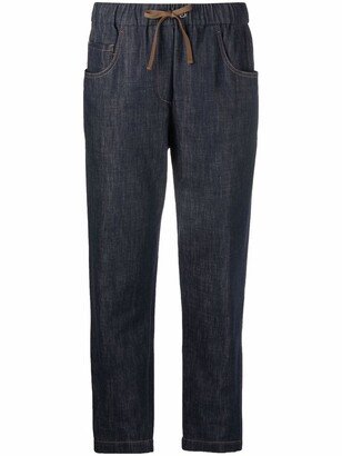 Drawstring Denim Trousers