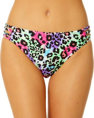 Salt + Cove Juniors' Leopard Love Strappy-Side Hipster Bikini Bottoms, Created for Macy's