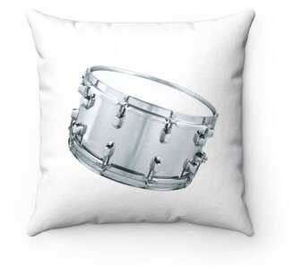Silver Drum Pillow - Throw Custom Cover Gift Idea Room Decor
