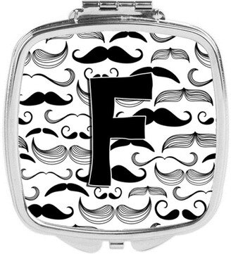 CJ2009-FSCM Letter F Moustache Initial Compact Mirror