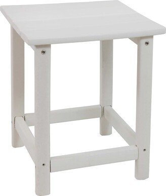 Sunnydaze Decor Sunnydaze All-Weather White Outdoor Side Table