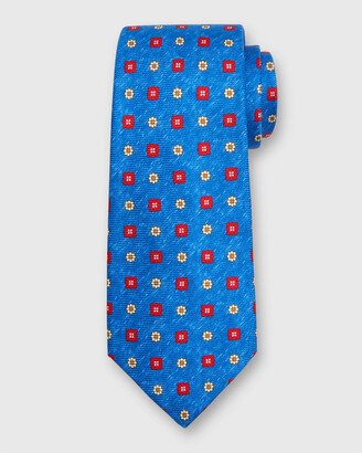 Men's Medallion-Print Silk Tie