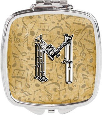 CJ2004-MSCM Letter M Musical Instrument Alphabet Compact Mirror