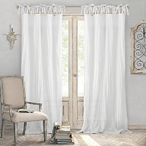 Jolie Semi-Sheer Pleated Curtain Panel, 52 x 84