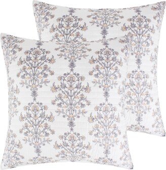 Home Filigree 2 Piece Sham Set, European - Gray/White