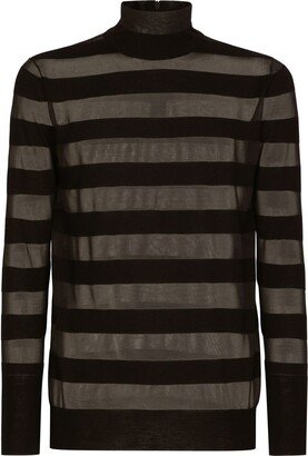 Stripe Turtleneck Knitted Jumper