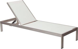 Anodized Aluminum Modern Patio Lounger in White