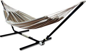 Adjust To Fit Stand with Brazilian Two Person Hammock Combo
