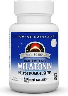 Source Naturals, Inc. Melatonin 3mg Timed Release 120 Sustained Release Tablet