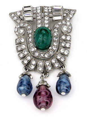 Crystal Multi-Drop Brooch