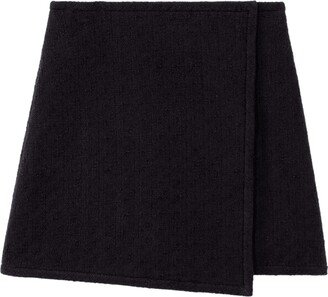 Tweed Wrap Miniskirt