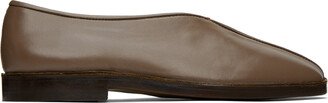 Taupe Flat Piped Slippers