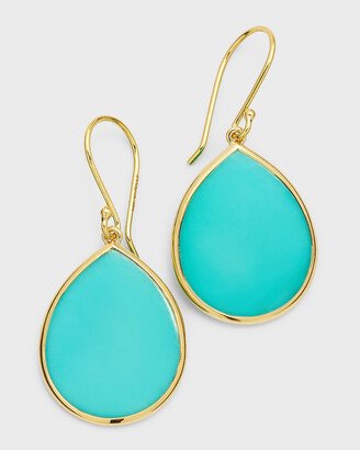 Small Stone Teardrop Earrings in 18K Gold