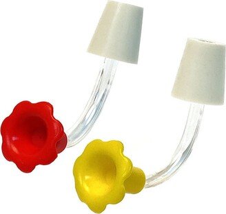Red Or Yellow Floral Hummingbird Feeder Tubes & Stoppers | Pkg/3 Make Your Own Bird Feeders