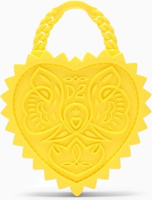 Yellow PVC handbag