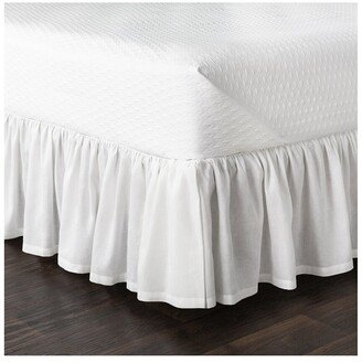 Peyton Ruffle White Bedskirt-AA