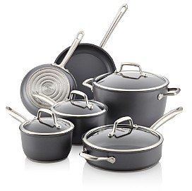 Accolade Hard-Anodized Precision Forge Cookware Set, 10-Piece, Moonstone