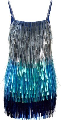 Raevynn Lennox Dress In Fringed Ombre Sequins