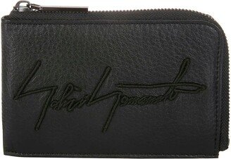 Logo Embroidered Zipped Wallet