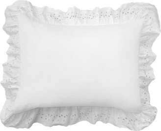 Ruffled Eyelet Pillow Standard Sham