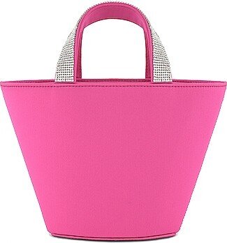 Rih Satin Bucket Bag in Pink