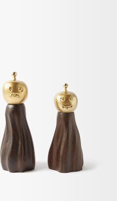 X Haas Brothers Wood Salt And Pepper Mills