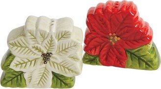 Park Designs Poinsettia Pine Salt and Pepper Set