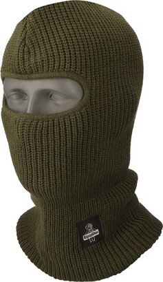 Double Layer Acrylic Knit Open Hole Balaclava Face Mask (Sage Green, One Size Fits All)