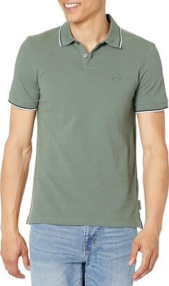 Slim Fit Pique Logo Polo (Duck Green) Men's Clothing