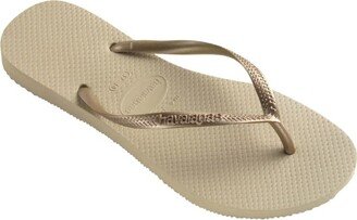 Metallic Slim Flip Flops