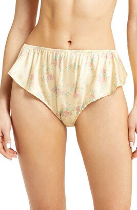 Floral Satin Flutter Panties