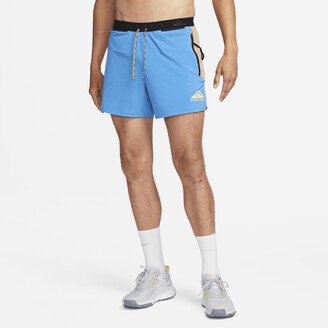 Men's Trail Second Sunrise Dri-FIT 5 Brief-Lined Running Shorts in Blue