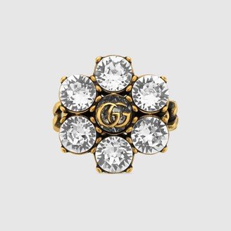 Crystal Double G ring-AA